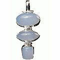 Design 10336: white chalcedony pendants