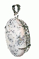 10480:  White, Black dendrite opal  art-deco pendants