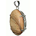 Design 10487: brown jasper art-deco, mens pendants