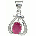 Design 10507: pink ruby heart pendants