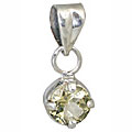 Design 10631: green lemon quartz mini pendants