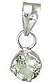 10632: Silver Setting Green green amethyst pendants
