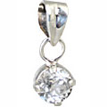 10633: Silver Setting White crystal pendants
