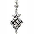 10639: Silver Setting white white topaz pendants