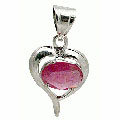 Design 10647: pink ruby heart pendants