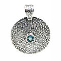 Design 10652: blue blue topaz estate pendants