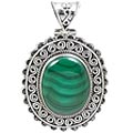 Design 10661: green malachite estate pendants