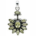 Design 10818: green lemon quartz pendants