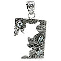 Design 10868: blue aquamarine pendants