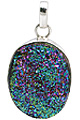 Design 11147: blue,green drusy pendants
