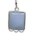 11155: Silver Setting blue chalcedony pendants