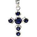 Design 11273: blue iolite cross pendants