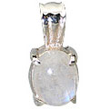 11402: Silver Setting white moonstone  mini pendants