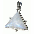 11723: Silver Setting white moonstone  contemporary pendants
