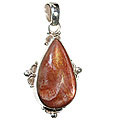 Design 11947: orange sunstone american-southwest pendants