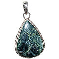 12067: Silver Setting black,green,gray jasper american-southwest pendants