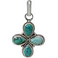 Design 12299: blue turquoise cross pendants