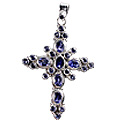 Design 12323: blue iolite cross pendants