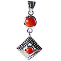 12391: orange carnelian pendants