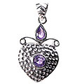 Design 12412: purple amethyst heart pendants