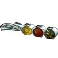 Design 12479: green,orange,multi-color amber contemporary pendants
