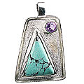 Design 12542: green,purple turquoise american-southwest pendants