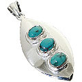 12555: green turquoise pendants