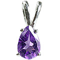 12790: Silver Setting purple amethyst  engagement pendants