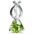 Design 12834: green peridot engagement pendants