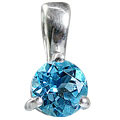 12850: Silver Setting blue blue topaz  mini pendants