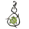 Design 12979: green peridot mini pendants