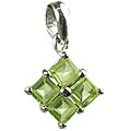 12991: Silver Setting green peridot mini pendants