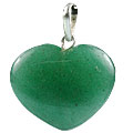 Design 13075: green aventurine heart pendants