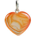 Design 13095: red,white onyx heart pendants