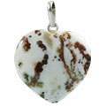 13097: Beaded black,brown,white agate  heart pendants