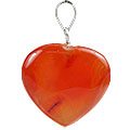 13098: Beaded red carnelian  heart pendants