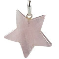 Design 13174: pink rose quartz star pendants