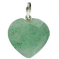 Design 13439: green aventurine heart pendants