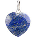 Design 13448: blue lapis lazuli heart pendants