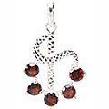 13527: Silver Setting red garnet pendants