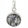 13534: Silver Setting gray rutilated quartz pendants