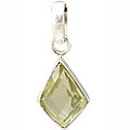 13536: Silver Setting yellow lemon quartz pendants