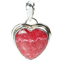 Design 13687: pink,red rhodocrosite heart pendants