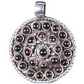 Design 13718: red garnet ethnic pendants