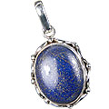13720: Silver Setting blue lapis lazuli  art-deco pendants