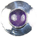 13727: Silver Setting purple amethyst  american-southwest pendants