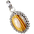 Design 13743: black,brown,yellow tiger eye contemporary pendants