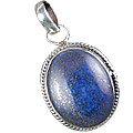 13793: Silver Setting blue lapis lazuli  american-southwest pendants