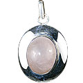 Design 13796: pink rose quartz contemporary pendants