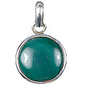 13806: Silver Setting green fluorite american-southwest pendants